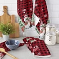 thumbnail image 3 of Christmas Dwarf Kitchen Towels Dish Towel,Xmas Tree Absorbent Hand Towels Cleaning Dishcloth Tea Towels,Black Red Buffalo Plaid Reusable Drying Dish Cloths Set of 3, 3 of 11