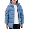 thumbnail image 3 of YunPes Girls Winter Coats Youth Cute Heavyweight Windproof Warm Hooded Puffer Jackets Fall Fashion Padded Quilted Jackets Winter, 3 of 7