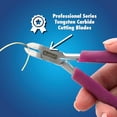 thumbnail image 2 of Beadalon Professional Series Tungsten Carbide Jaw Hard Wire Semi-Flush Cutter, Dark Blue Vinyl-Free Grips, Stainless Steel, cuts up to 14 gauge Wire, 5.75 in, 2 of 5