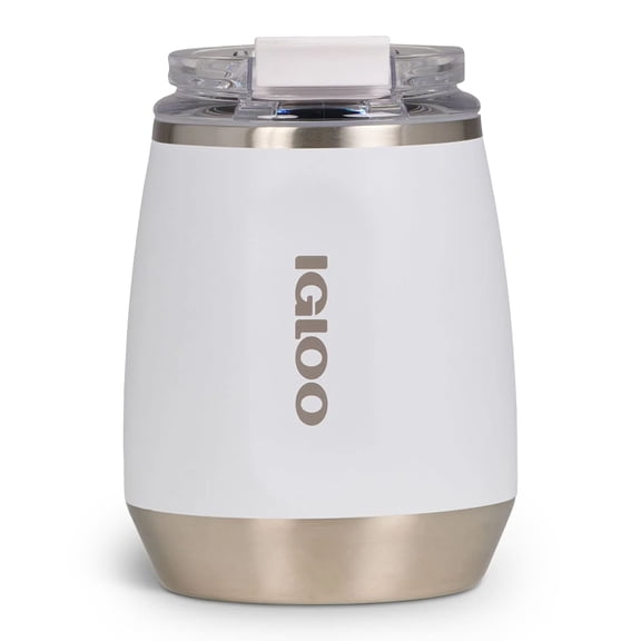 IGLOO 10 oz. Stainless Steel Wine Tumbler, White