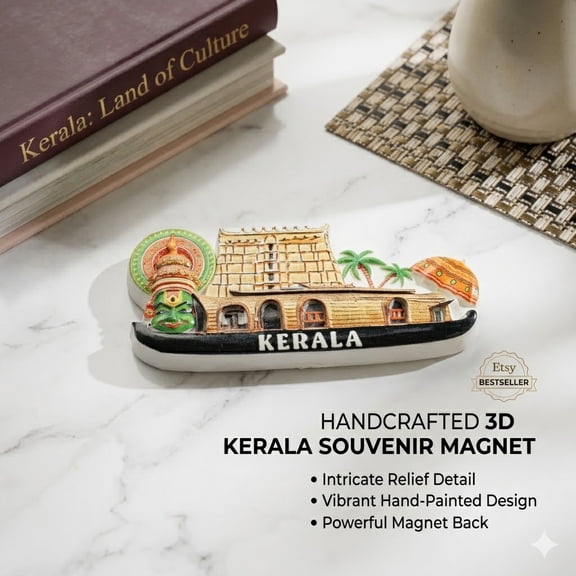 Agarshail Decorative Fridge Magnet Kerala Boat