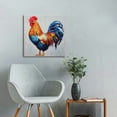 thumbnail image 2 of JEUXUS Colorful Rooster Throw Blanket Modern Impressionism Oil Painting on Canvas Decorative, 2 of 4