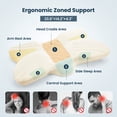thumbnail image 2 of Sleep Zone Butterfly Memory Foam Neck Pillow, Cervical Pillow with Cooling Cover for Side Sleeper, 2 of 7
