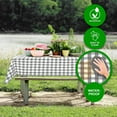thumbnail image 5 of Sorfey Checkered Square Dining Table Cover Vinyl Table Cloth with Flannel, Gray 52" x 52", 5 of 6