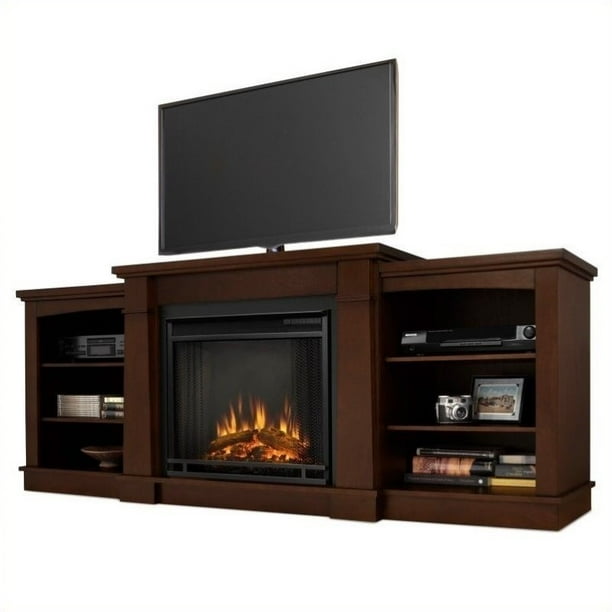 Real Flame Ventless Gel Fireplace Dark Walnut