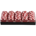 thumbnail image 3 of Kovot 300 Red Casino Style Striped Dice Poker Chips | 11.5 Gram Poker Chips Set, 3 of 3