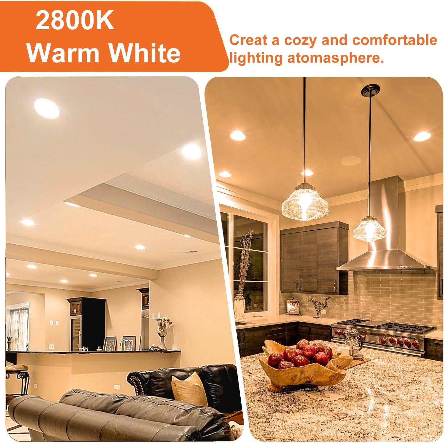 Ivyemons Par30 Long Neck Halogen Flood Bulbs 6-Pack 75W Dimmable Flicker-Free 2800K Warm White E26 Base for Accent/Track/Recessed