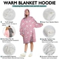 thumbnail image 5 of Wearable Oversized Blanket,Pink Cartoon Unicorn Pattern Wearable Blanket Hoodie for Adults,Cozy Hooded Blankets with Super Pockets,Super Warm Fuzzy Pullover for Women & Men, 5 of 6