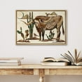 thumbnail image 4 of IDEA4WALL Framed Canvas Print Western Decor Longhorn Cow & Birds Portrait Wall Art Animals Wildlife Landscape Traditional Art Relax/Calm for Living Room, Bedroom, Office - Natural 24"x36", 4 of 5