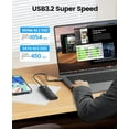 thumbnail image 3 of ORICO-carcasa de SSD M2 NVMe NGFF 10gbps PCIe, carcasa portátil USB C 3,2 Gen2, adaptador externo gratuito con disipador de calor de Metal, 3 of 4