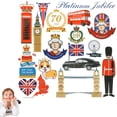 thumbnail image 3 of 2022 Pegatinas de iconos de Jubileo de Platino Pegatinas de iconos de Londres de PVC impermeables Decoración de fiesta de Jubileo de Platino para fiesta en la calle Celebrac, 3 of 8