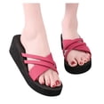thumbnail image 3 of NOKIO Womens Platform Sandals with Arch Support Women Summer Breathable Open Toe Fashion Non-Slip Wedge Slippers Beach Shoes Women's Comfort Slides EVA Flat Sandals, 3 of 9