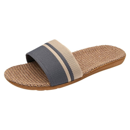 Kcodviy Women Slippers able And Womens Fuzzy Slippers Sandals Minimalist New Linen Lovers Ballet Slippers Women Lightweight Comfortable And Non Women S Slippers Beach Shoes In Su