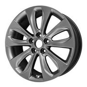 KAI 18 X 7.5 Reconditioned OEM Aluminum Alloy Wheel, TPMS Type, Light Smoked Hypersilver Full Face, Fits 2010-2013 Hyundai Sonata