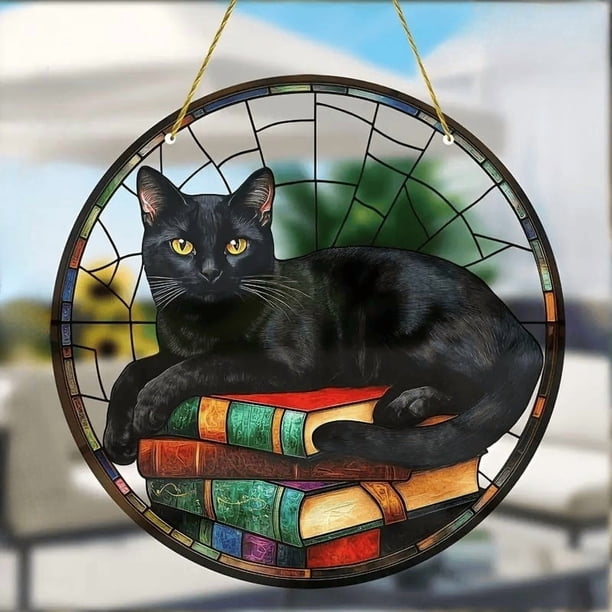Atrapasueños Maine Coon, Adorno Colgante Acrílico, Decoración De Pared, Hogar, Cocina, Habitación, Jardín, Oficina, Atrapasol, Regalo Para Amantes De Los Gatos
