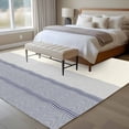 thumbnail image 4 of Rectangle Rug 8x10Ft Blue White Stripes Modern Ocean Geometric Soft Indoor Throw Rugs Carpets for Living Dining Bedroom Kids Room Non-Slip Playroom Crawl Rug Floor Mats Simple Striped, 4 of 9