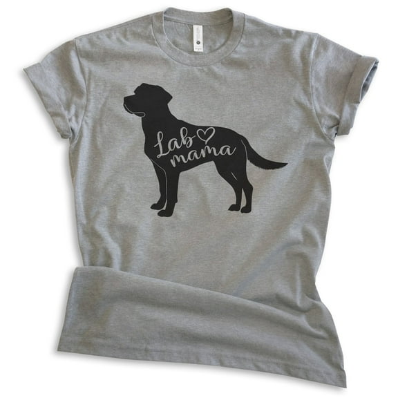 Lab Mama T-shirt, Unisex Women's Shirt, Labrador Retriever, Lab Owner, Best Dog Mama Gift, Dark Heather Gray, Medium