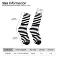 thumbnail image 2 of Rateoe Black And White Stripes for Women Casual Calf Socks - Cute Crew Socks - Thin Soft Above Ankle Socks Size 5-11, 2 of 6