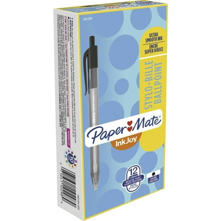 UPC: 0071641042568 | Paper Mate InkJoy 100 RT Retractable Ballpoint Pen 1mm Black Dozen 1951254