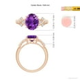 thumbnail image 4 of ANGARA Natural Solitaire 2.28 ct Amethyst Criss Cross Ring with Diamonds in 14K Rose Gold for Women (Size-10x8mm) | February Birthstone, Anniversary, Jewelry Gift for Women | Natural Amethyst Ring, 4 of 9