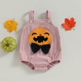 thumbnail image 2 of Okbabeha My First Halloween Baby Girl Boy Outfit Cute Pumpkin Romper Onesie Corduroy Overalls Halloween Baby Clothes, 2 of 7