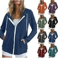 thumbnail image 6 of Diufon Women Hoodies Oversized Light-Weight Zip Up Sweatshirts Fall Long Sleeve Workout Jackets with Pockets, 6 of 6