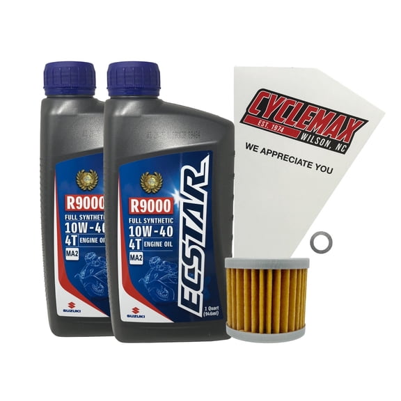 Cyclemax Genuine OEM Full Synthetic Oil Change Kit fits 2007-2025 Suzuki AN-400