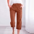 thumbnail image 1 of Pantalons Capri pour Femmes, Ample avec Cordon de Serrage 3/4, 1 of 5