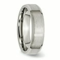 thumbnail image 4 of Titanium Beveled Edge 6mm Brushed and Polished Band Ring 11 Size, 4 of 7