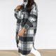 thumbnail image 1 of Women's Casual Warm Lightweight Button Down Plaid Long Sleeve Jacket Coat Regular Fit for Home and Every Day Wear, 1 of 4
