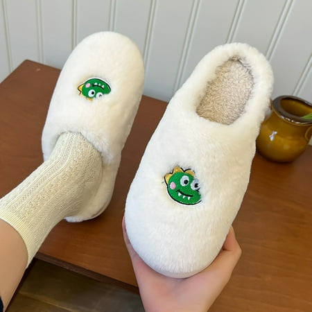 

Aayomet Slippers For Women Indoor And Outdoor Women s Comfort Memory Foam Slippers Plush Lined House Shoes Indoor Outdoor Anti-Skid Rubber Sole White 7.5