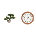 thumbnail image 1 of Elodie Artificial Bonsai Tree Singing Bird Wall Clock Faux Plant in Pot Decorative Wall Clocks for Table Centerpieces Kitchen Home Decor Greenery Bonsai Collection Bird Clocks Hanging Clock, 1 of 8