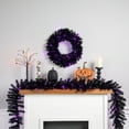 thumbnail image 3 of Northlight Black Crystal Pine Artificial Halloween Wreath - 24" - LED Purple, 3 of 8