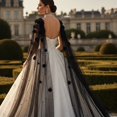 thumbnail image 5 of Slccxzc Extra Long 3D Floral Mesh Bridal Shawl, Tulle Wedding Cloak for Evening Dresses, 5 of 7