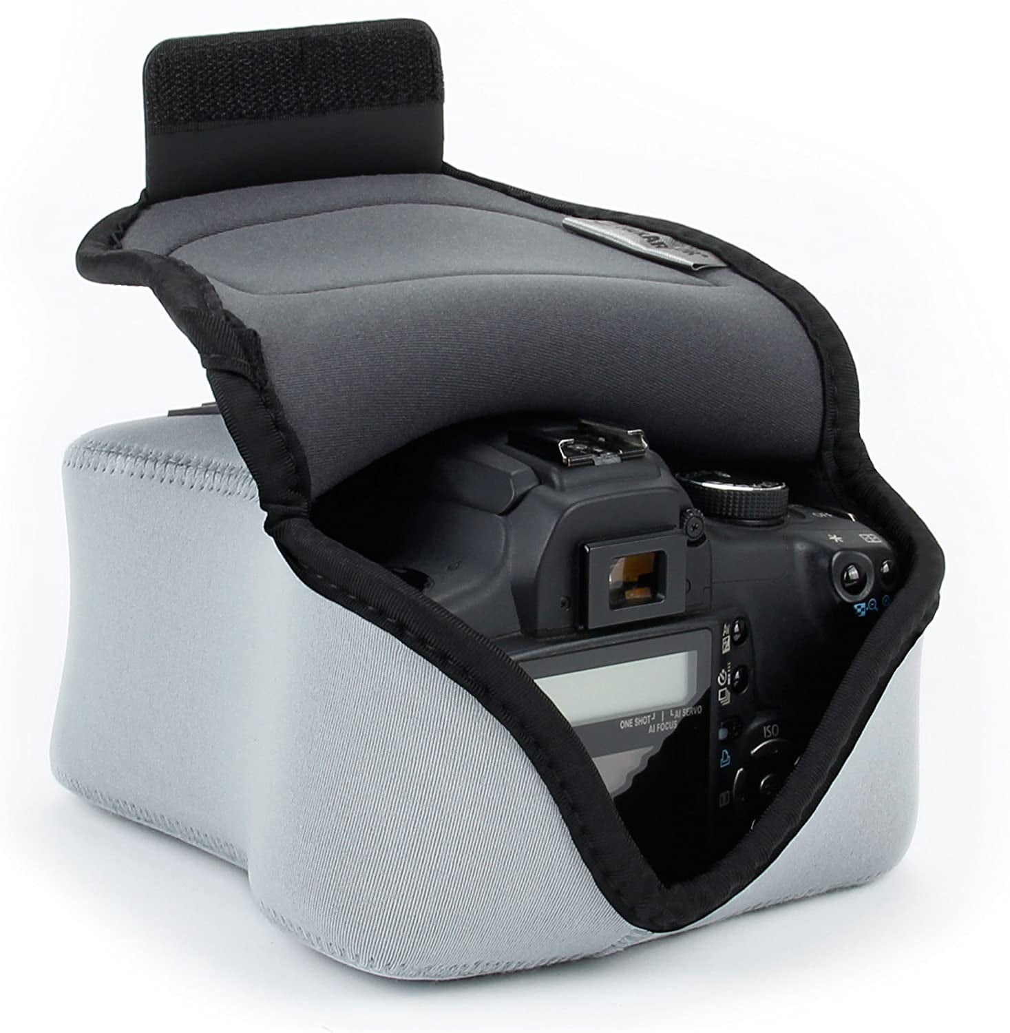 DSLR Camera Case / SLR Camera Sleeve (Gray) with Neoprene Protection