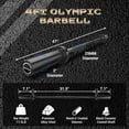 thumbnail image 2 of Ourlova Barre d'Haltère Olympique de 4 Pi – Capacité de Poids de 500 Lb, Convient aux Plaques Standard de 2 Pouces, Comprend 2 Colliers à Ressort, Poignée Moletée en Acier à Haute Densité pour l'Entraînement de Force à la Maison, 2 of 6