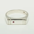 thumbnail image 2 of LBG British Made 14k White Gold Natural Ruby Mens Band Ring - 25 size options - Size 11.5, 2 of 5