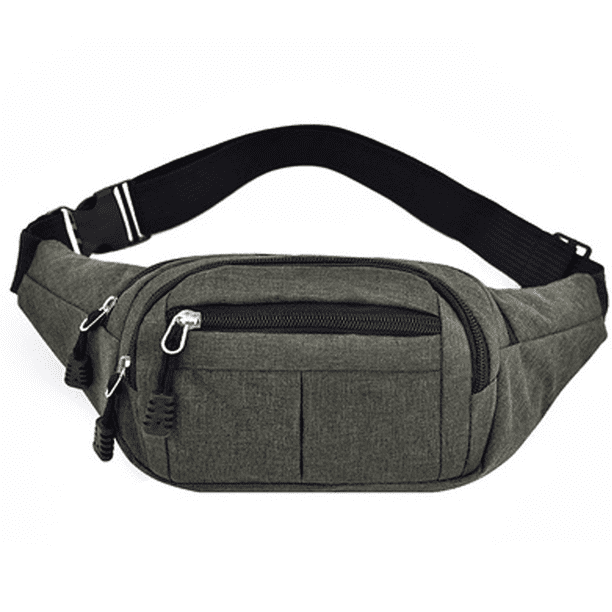 Riñonera cruzada para hombre y mujer, bolso de cintura grande para entrenamiento al aire libre, viajes, correr de forma informal.