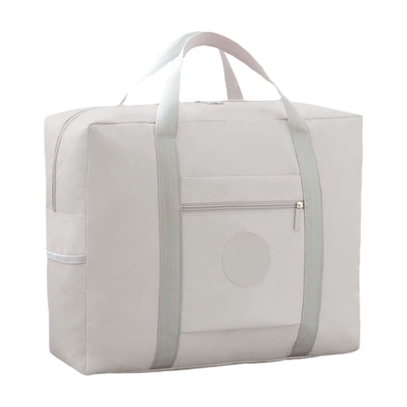 SLYNSHome Foldable Travel Duffel Bag Waterproof Large Capacity Gym Sports Weekender Carry On for Women - Beige