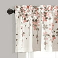 thumbnail image 6 of Lush Decor Weeping Flower Room Darkening 18" x 52" + 2" Header Floral Gray 3" Rod Pocket Single Valance, 6 of 10
