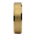 thumbnail image 3 of Tungsten Carbide 6mm Brushed Gold Plated Flat Center Band Ring Size 6, 3 of 6