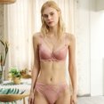 thumbnail image 5 of Sujetador transparente ultrafino de encaje sexy sin esponja, ropa interior para mujer, conjunto de sujetador pequeño con pecho grande, 5 of 5