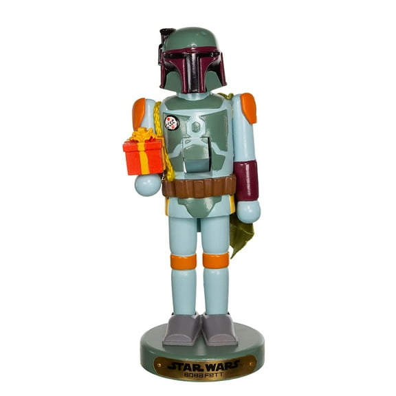 STAR WARS Kurt Adler 10-Inch Boba Fett with Present Nutcracker