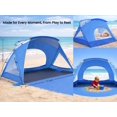 thumbnail image 5 of Beach Tent, Portable Sun Shelter for 2/3/4/6-8 Person with UPF 50+ UV Protection, Easy Setup Waterproof Beach Shade Canopy Cabana for Family Outdoor and Picnics, Fishing with Carrying Bag, 5 of 6