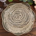 thumbnail image 4 of BalsaCircle 6 Round Gold 15" Metallic Vinyl Rose Flower Placemats Party Events Rception Decorations Supplies, 4 of 8