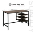 thumbnail image 5 of Sunjoy 47Inch Home Office Writing Desk Student  Desk  Computer Table with  with Shelf Divider Panel, 5 of 8
