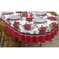 thumbnail image 4 of Christmas Tablecloth Waterproof Fabric Xmas Table Cloth for New Year''s Day and Christmas Home Decoration - 54" X 72" Oval, 4 of 6