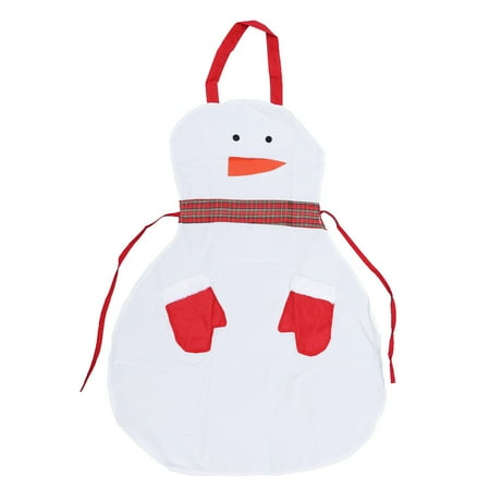 

Christmas Snowman Apron Beautiful Creative Snowman Apron for Home Store (White)