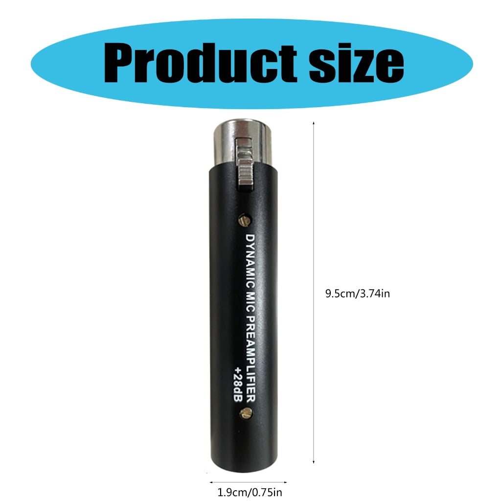 Zeiwohndc HD1 Dynamic Mic Preamplifier 20Hz-20KHz Frequency with 28dB Increase 135Ω
