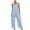 Blue, variant on lulshou Jumpsuits for Women, Women'S Summer Comfortable Casual Suspender Print Sleeveless Pocket Strap Casual Overalls Romper Women's Jumpsuits, Rompers & Overalls, M